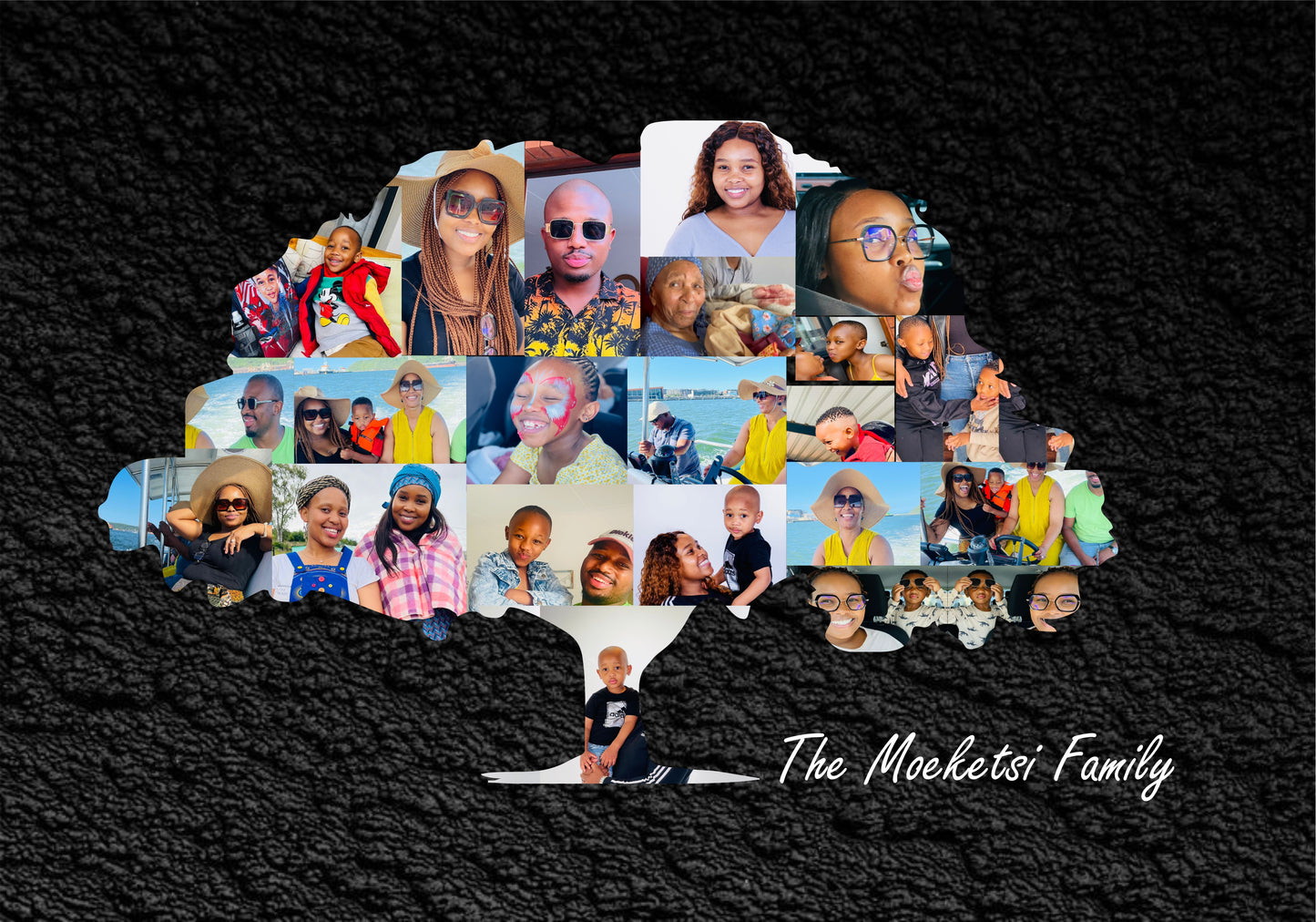 Family Tree Collage Canvas Print