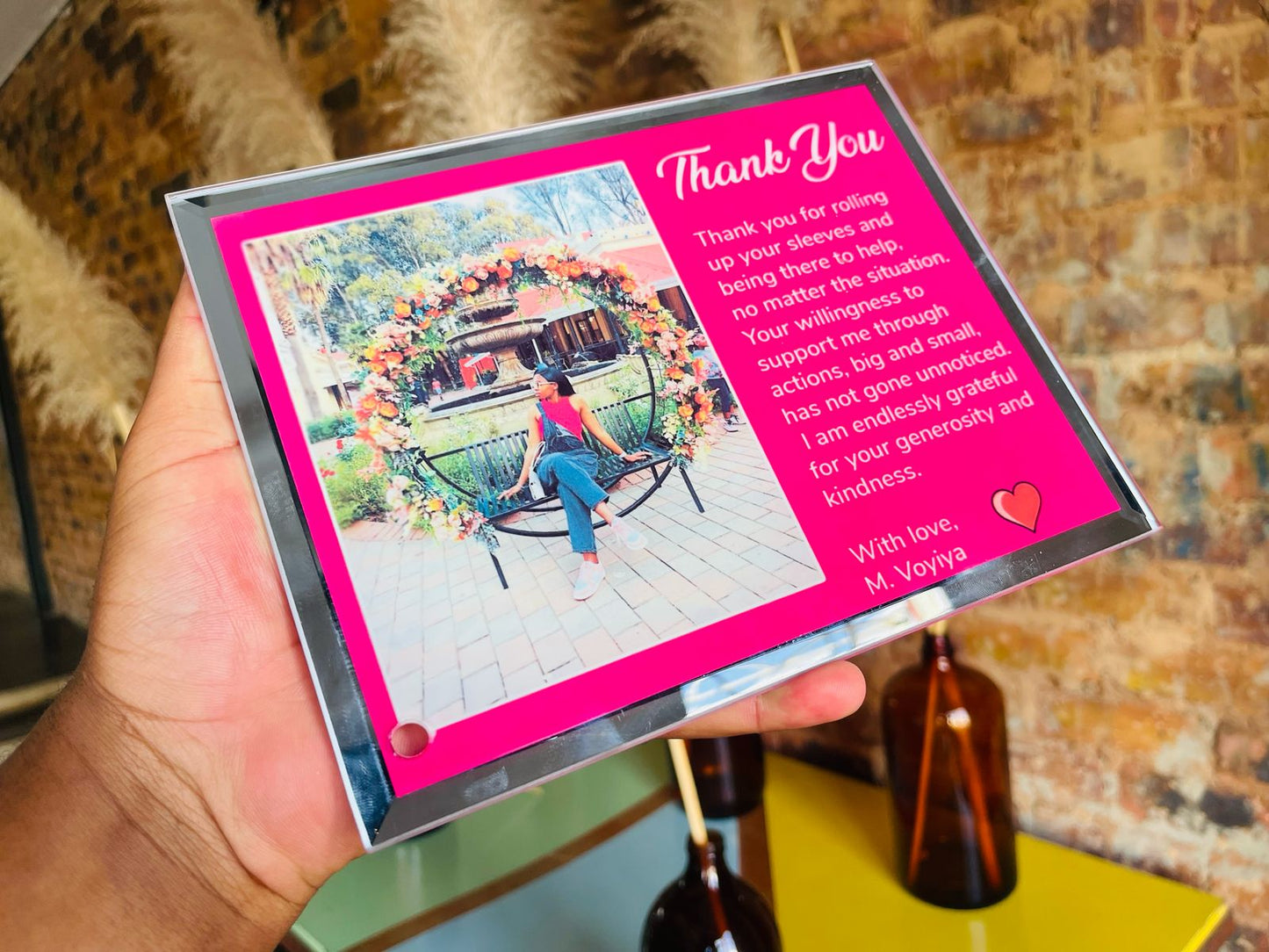 Personalized Mirror Glass Frame