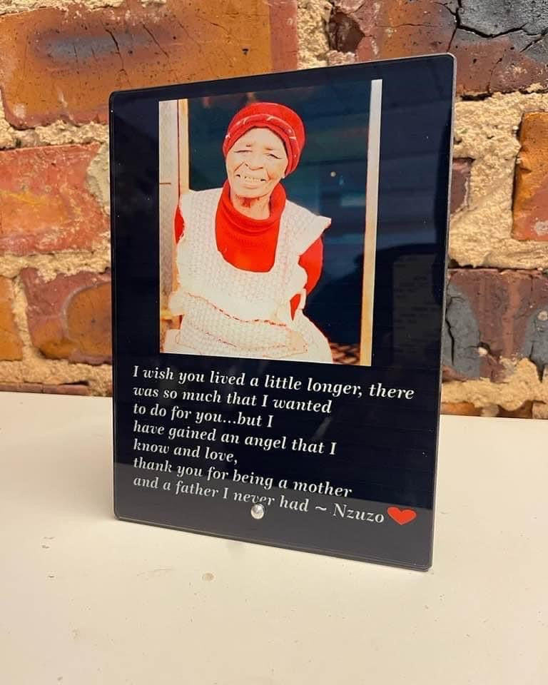 In memory of Glass photo Frame