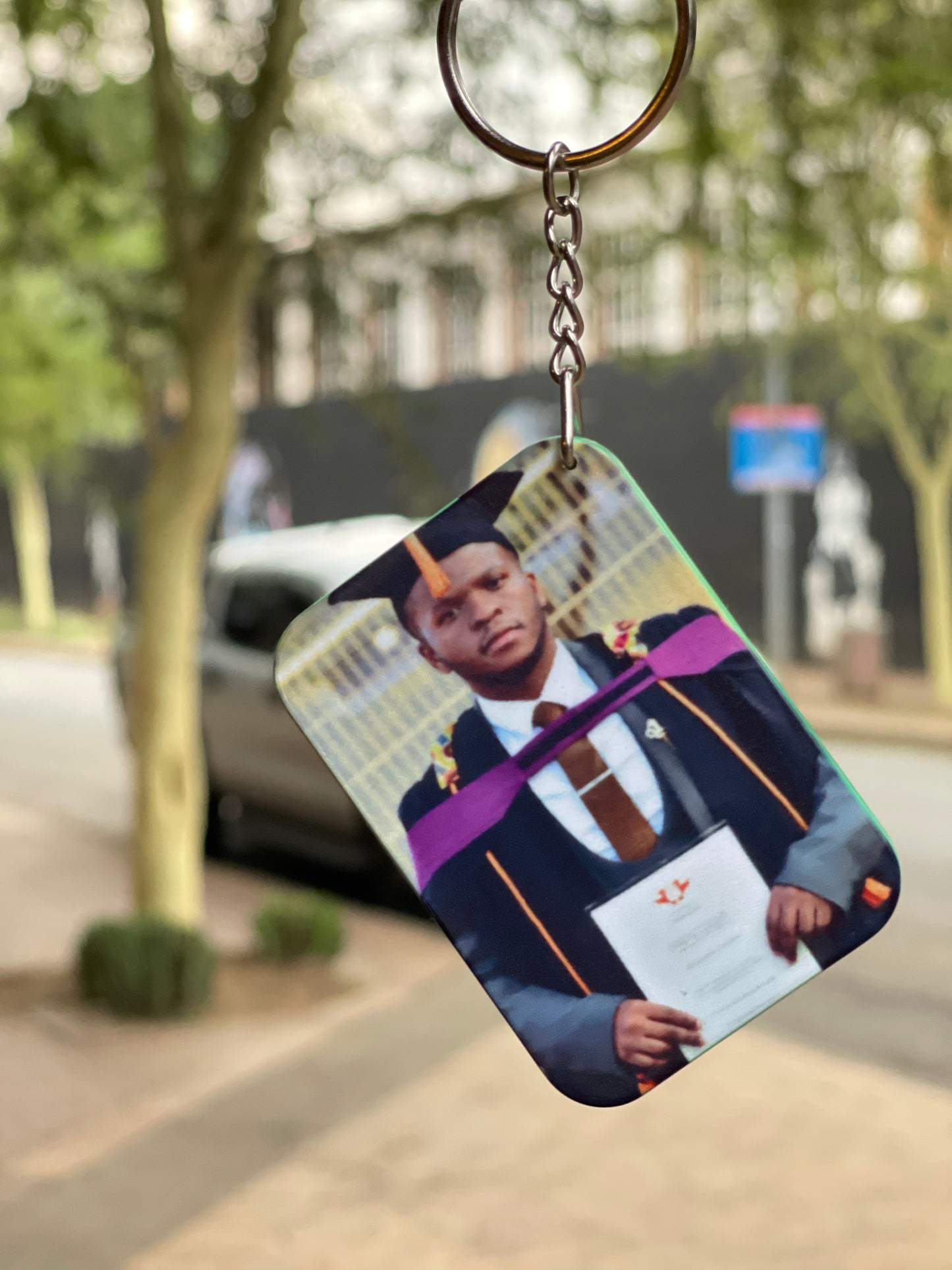 2 sided Personalised Keyholder