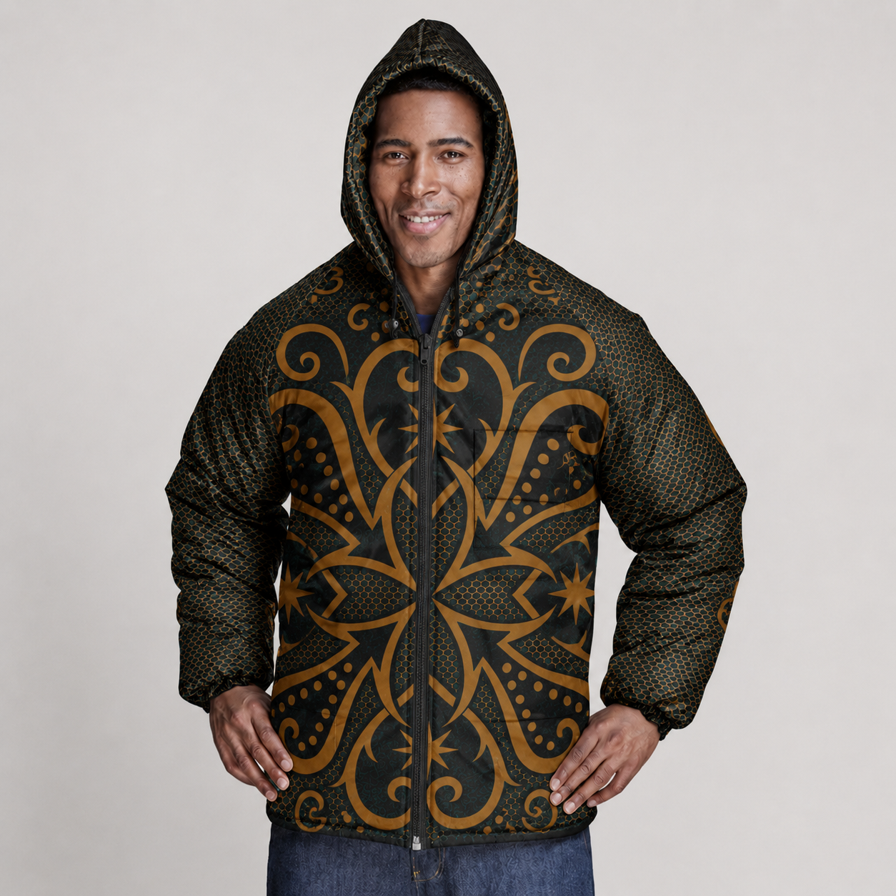 Seanamarena Inspired Basotho Blanket Puffer Jacket