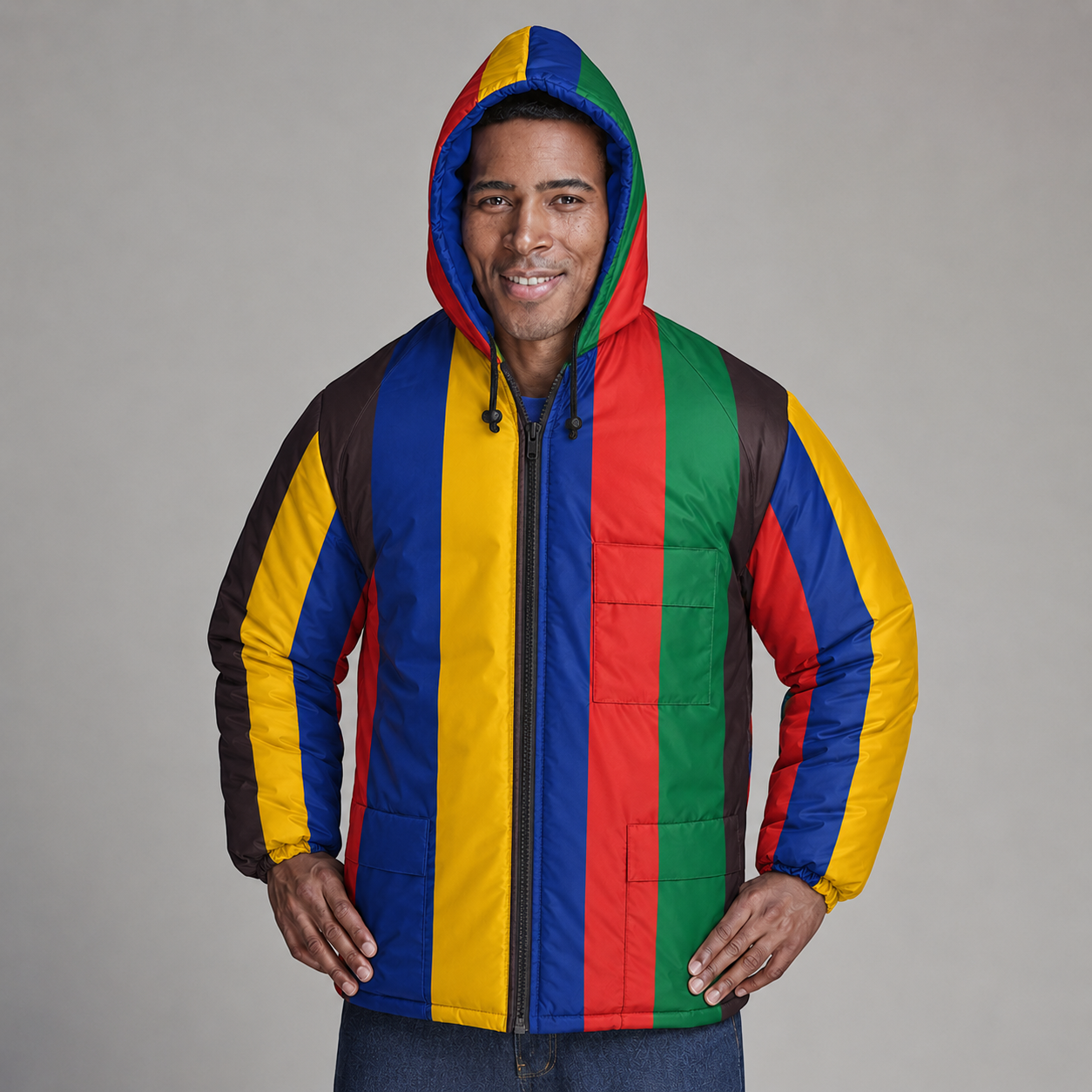 Kwa Ndebele Full Sublimation Hooded Winter Jacket