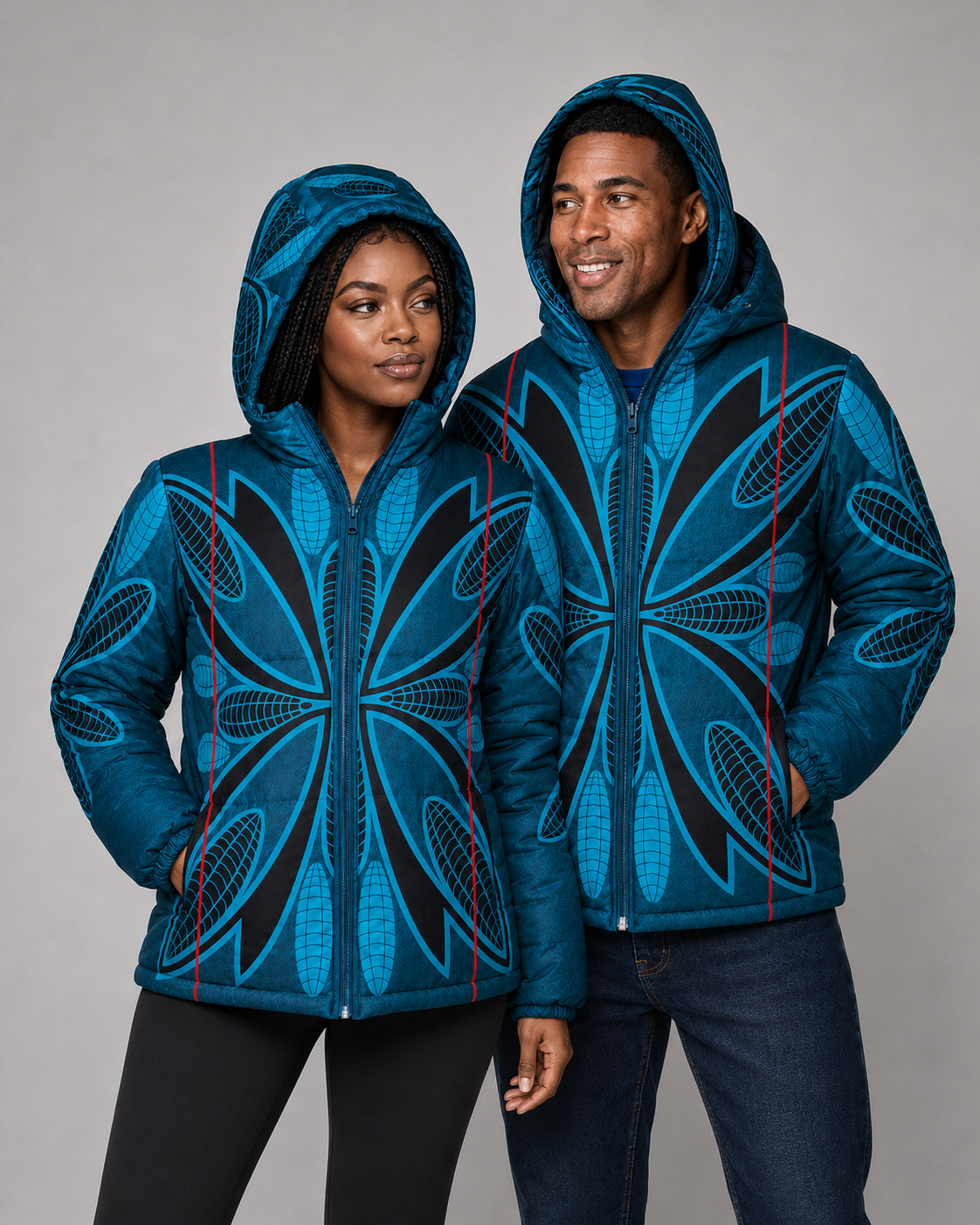 Seanamarena Inspired Basotho Pone Blanket Puffer Jacket