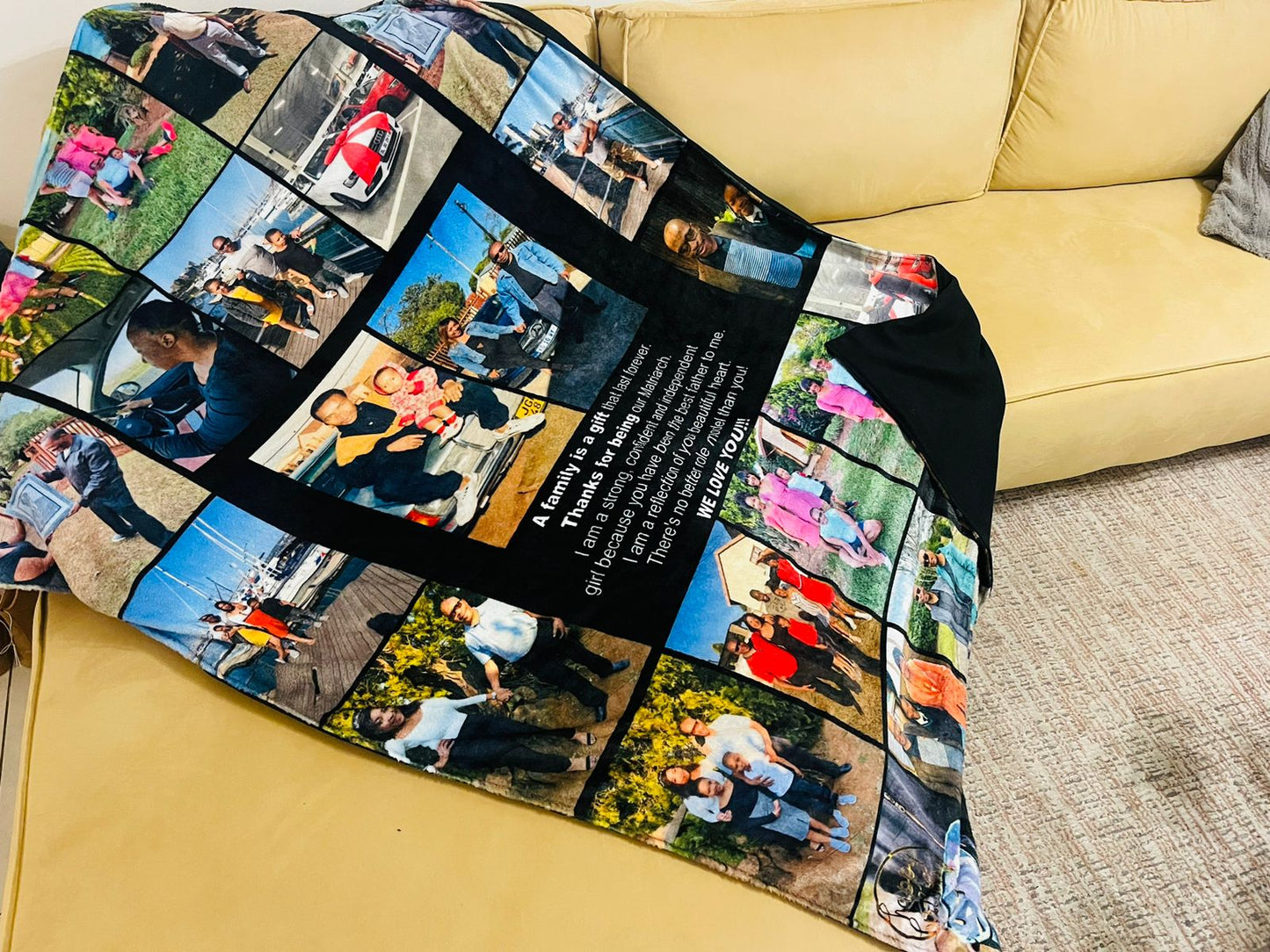 Personalized Fleece Blanket [up to 20 pictures and Message].