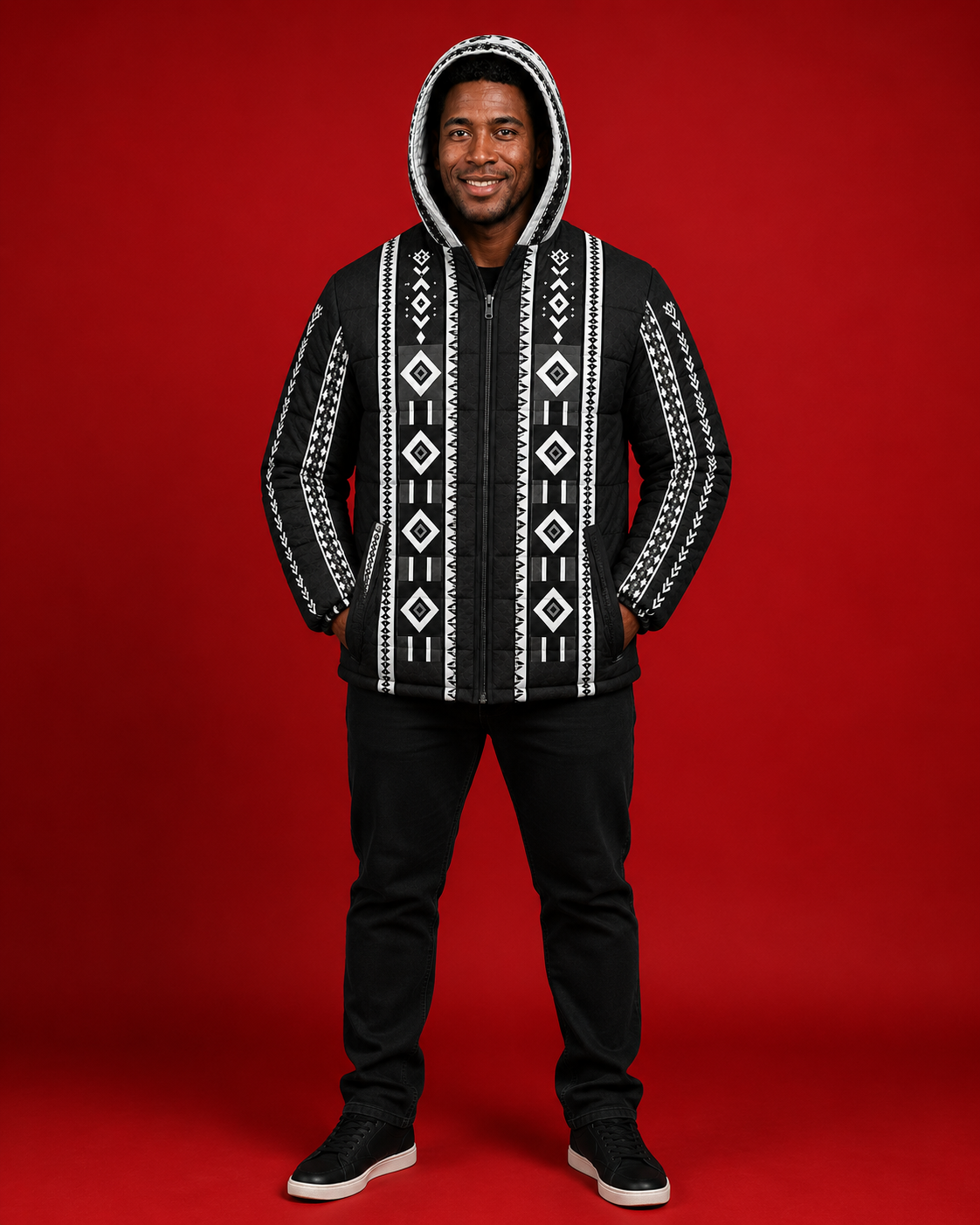 Premium Amaxhosa Inspired Hooded Winter Jacket