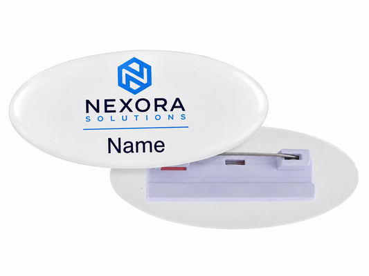 Customised Name Tag / Corporate Badge Pin Clip