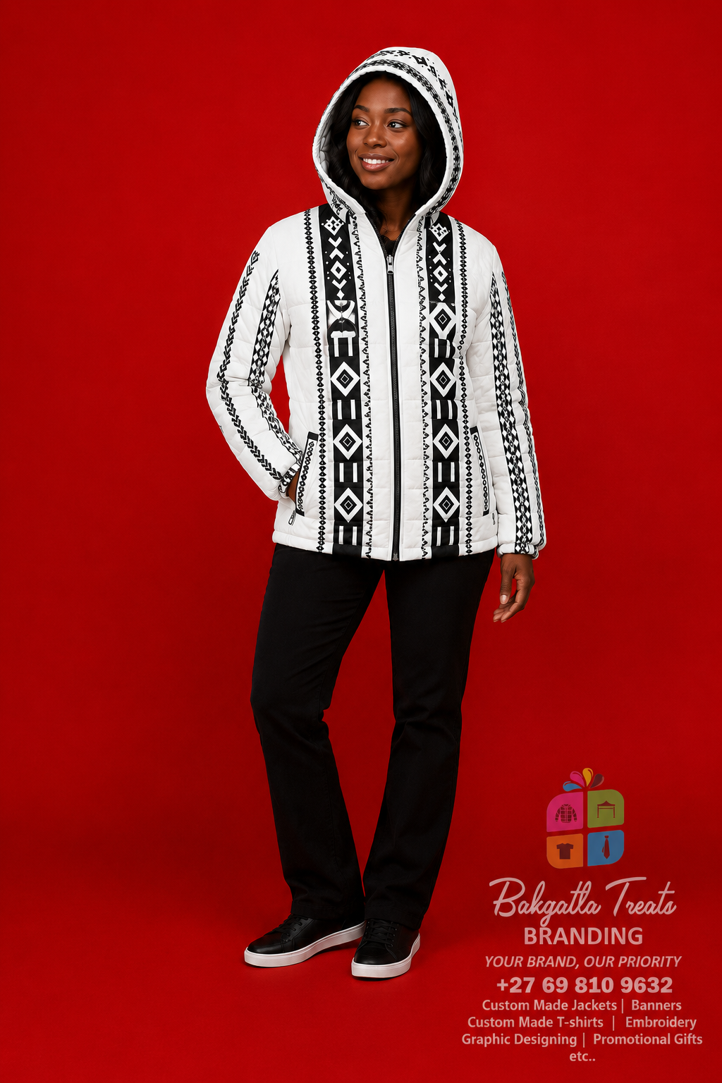 Premium Amaxhosa Inspired Hooded Winter Jacket
