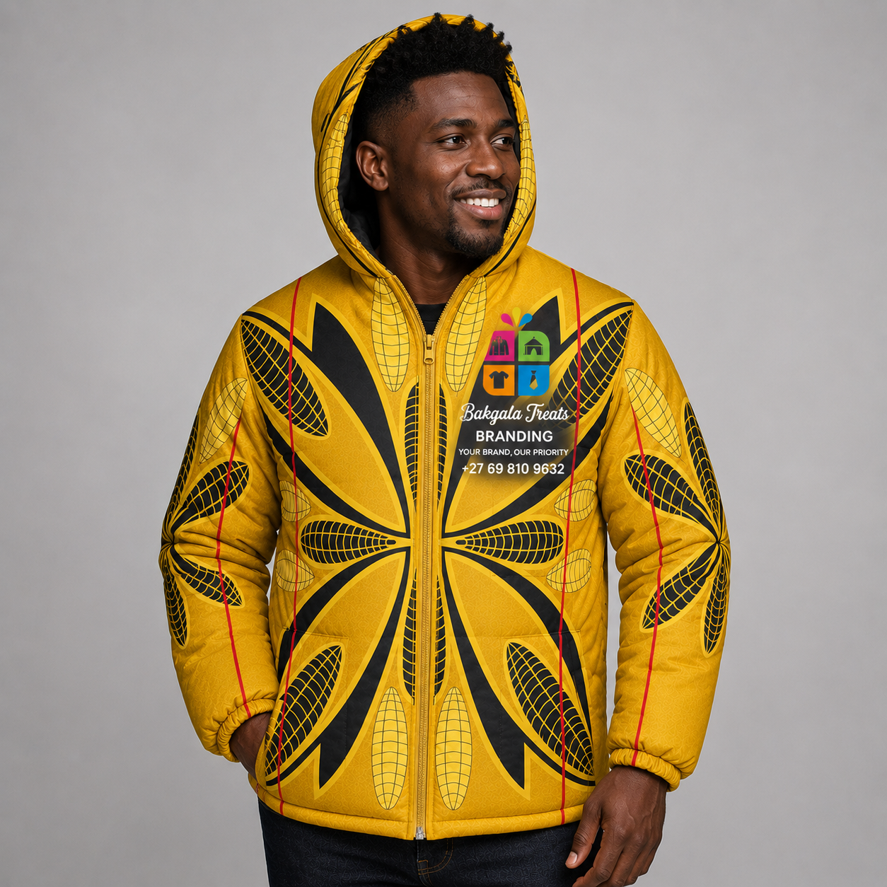 Seanamarena Inspired Basotho Pone Blanket Puffer Jacket