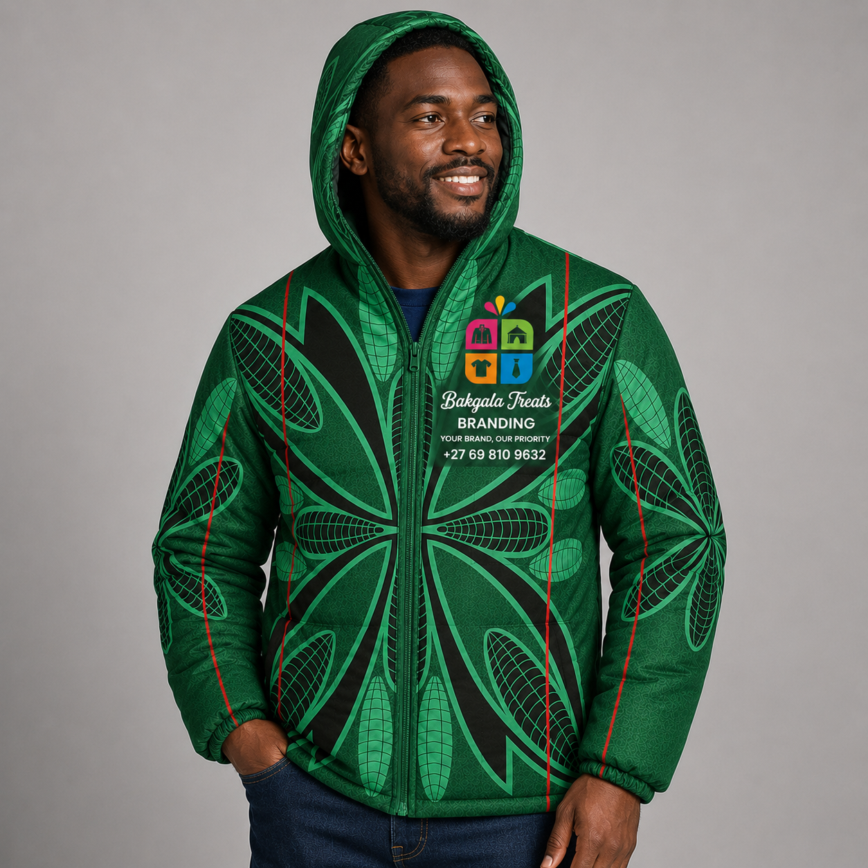 Seanamarena Inspired Basotho Pone Blanket Puffer Jacket