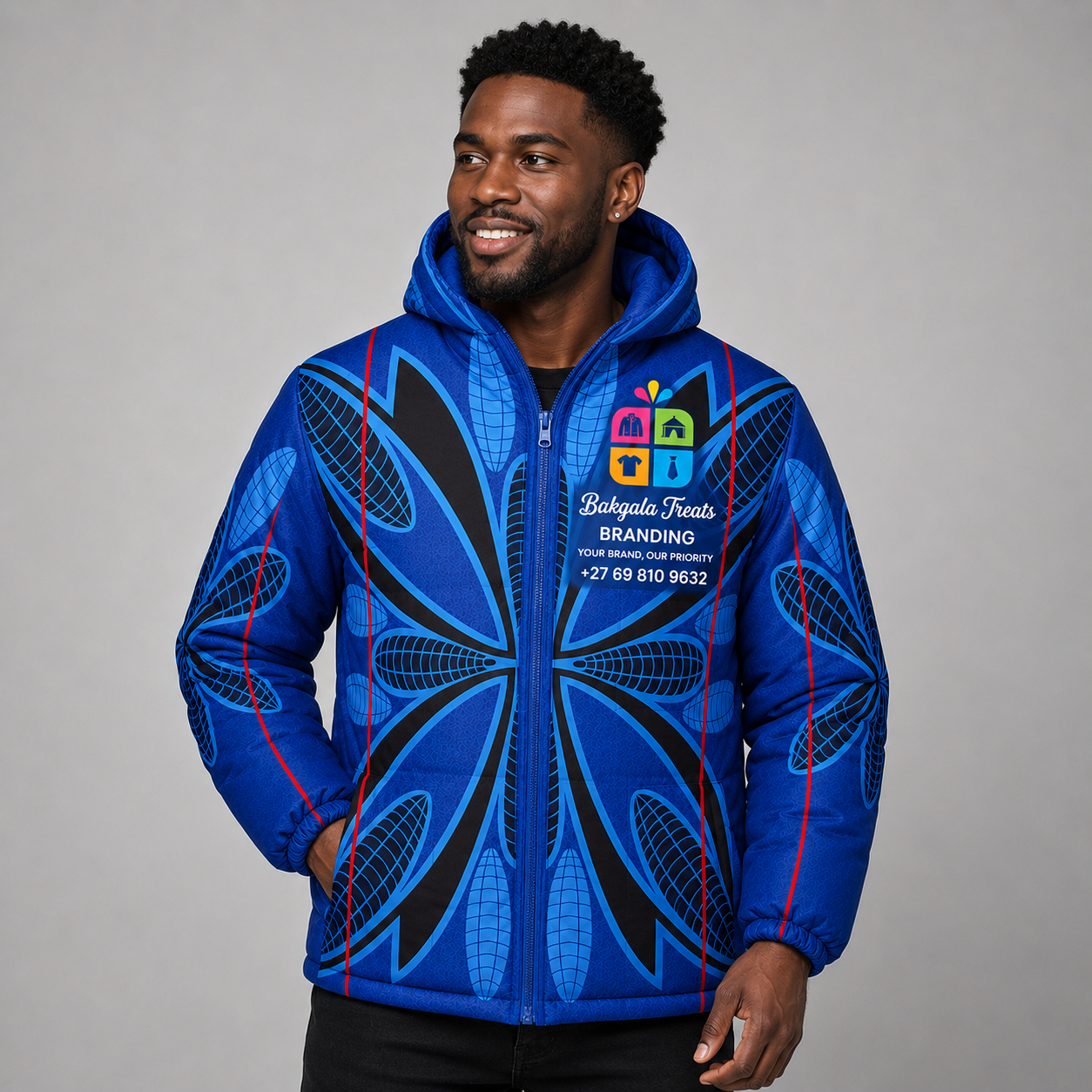 Seanamarena Inspired Basotho Pone Blanket Puffer Jacket