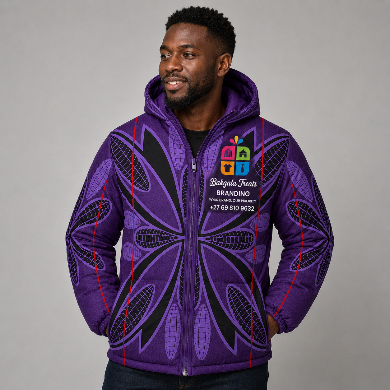 Seanamarena Inspired Basotho Pone Blanket Puffer Jacket