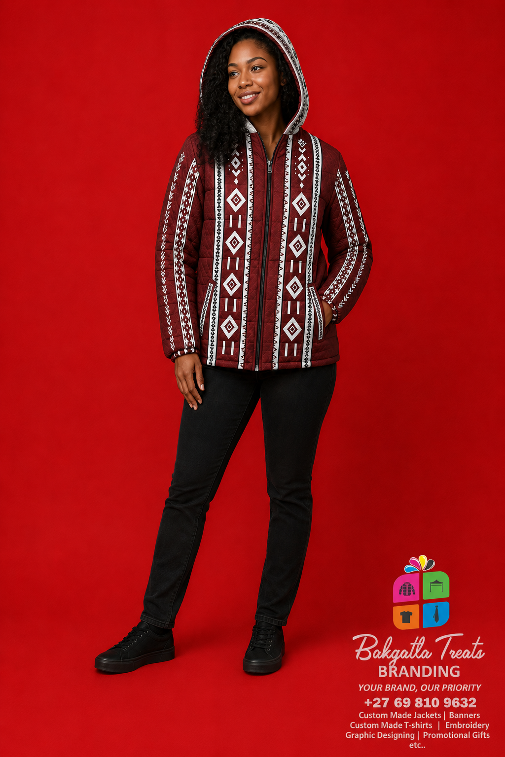 Premium Amaxhosa Inspired Hooded Winter Jacket