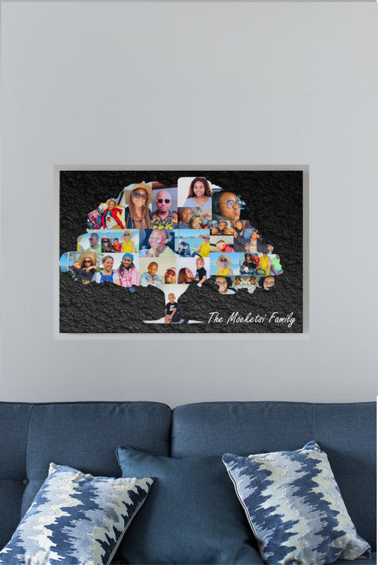 Family Tree Collage Canvas Print