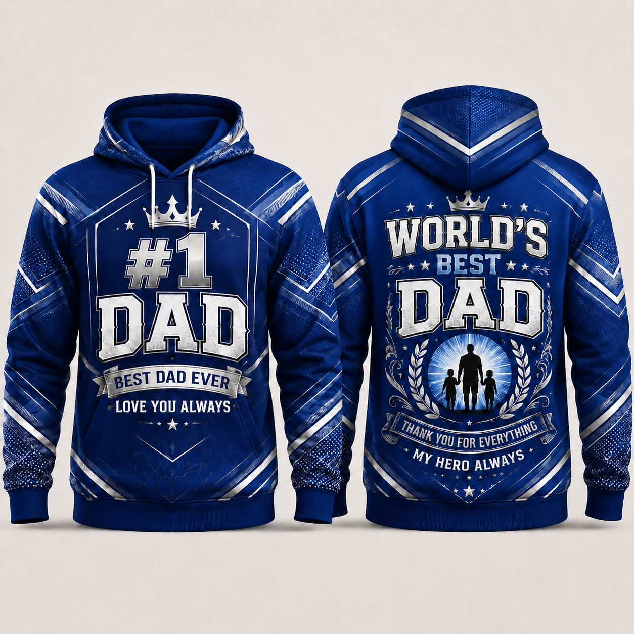 Best Dad Ever Full Sublimation Hoodie