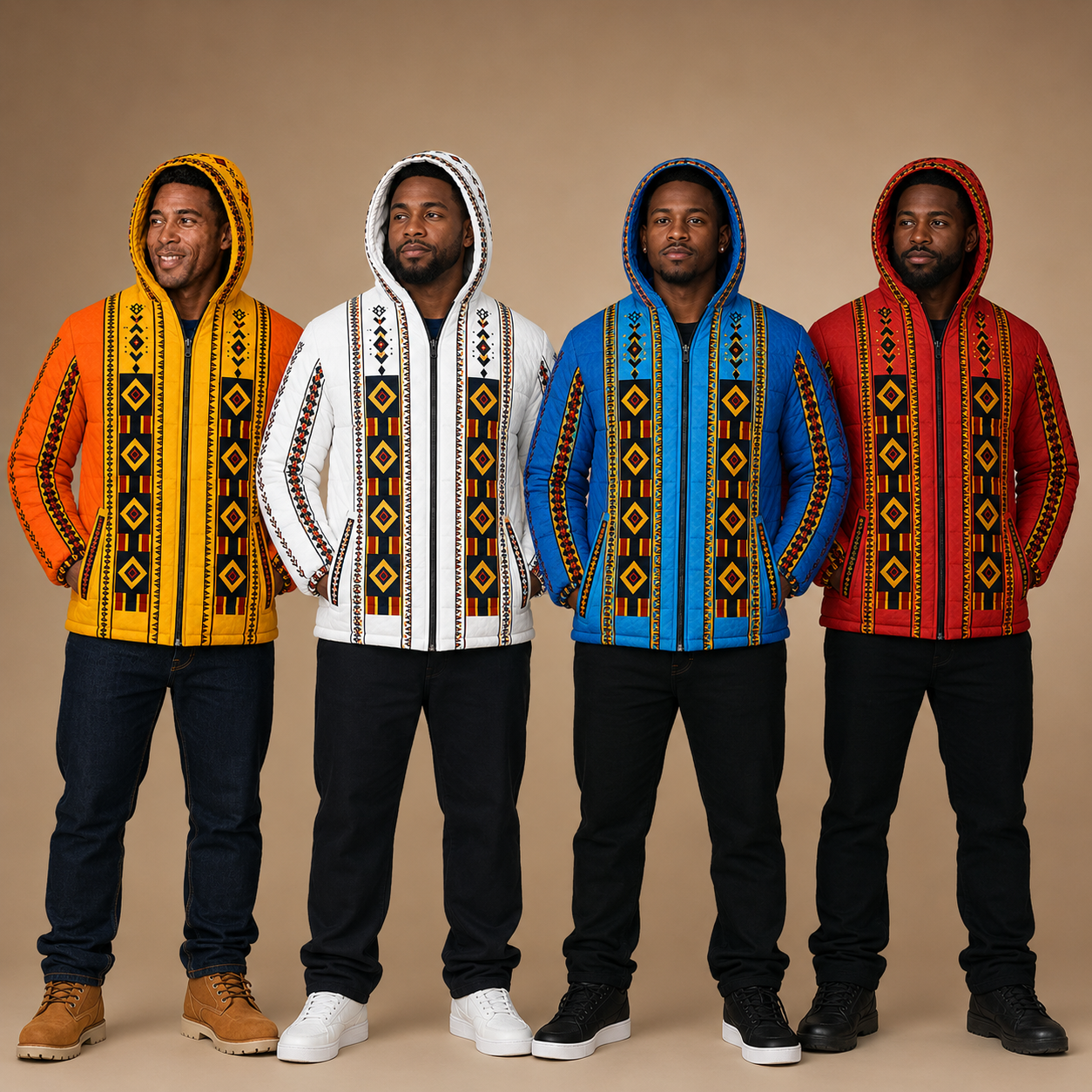 Premium Amaxhosa Inspired Hooded Winter Jacket